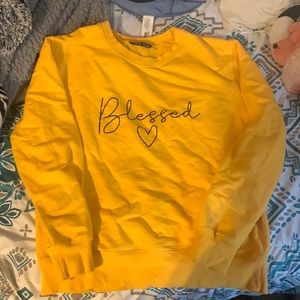 “Blessed” Yellow/orange long sleeve t-shirt XL.